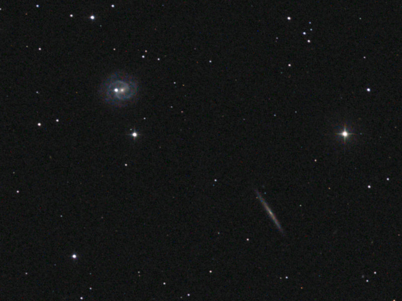 ngc3501 ngc3507 in leo total exposure 2610 secs binning 2x2