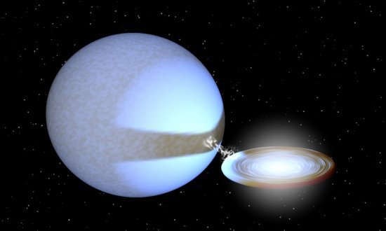 Visualisation of accreting black hole
