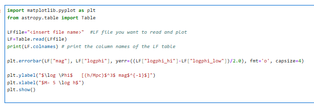 Code to read and plot the data in a LF file